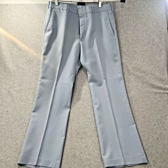 Vintage Levis Action Slacks Mens Size 34x31 Light Blue Trouser Pants flared - Picture 1 of 12
